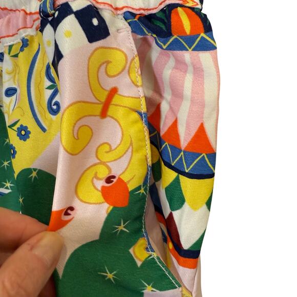 NWT Maeve Anthropologie Straight Leg Pink/Rose
 Abstract Print Pants sz M - Picture 6 of 14